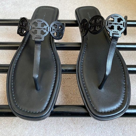 TORY BURCH Women 124105 Tiny Miller Logo Leather Sandals - NEW NWOB